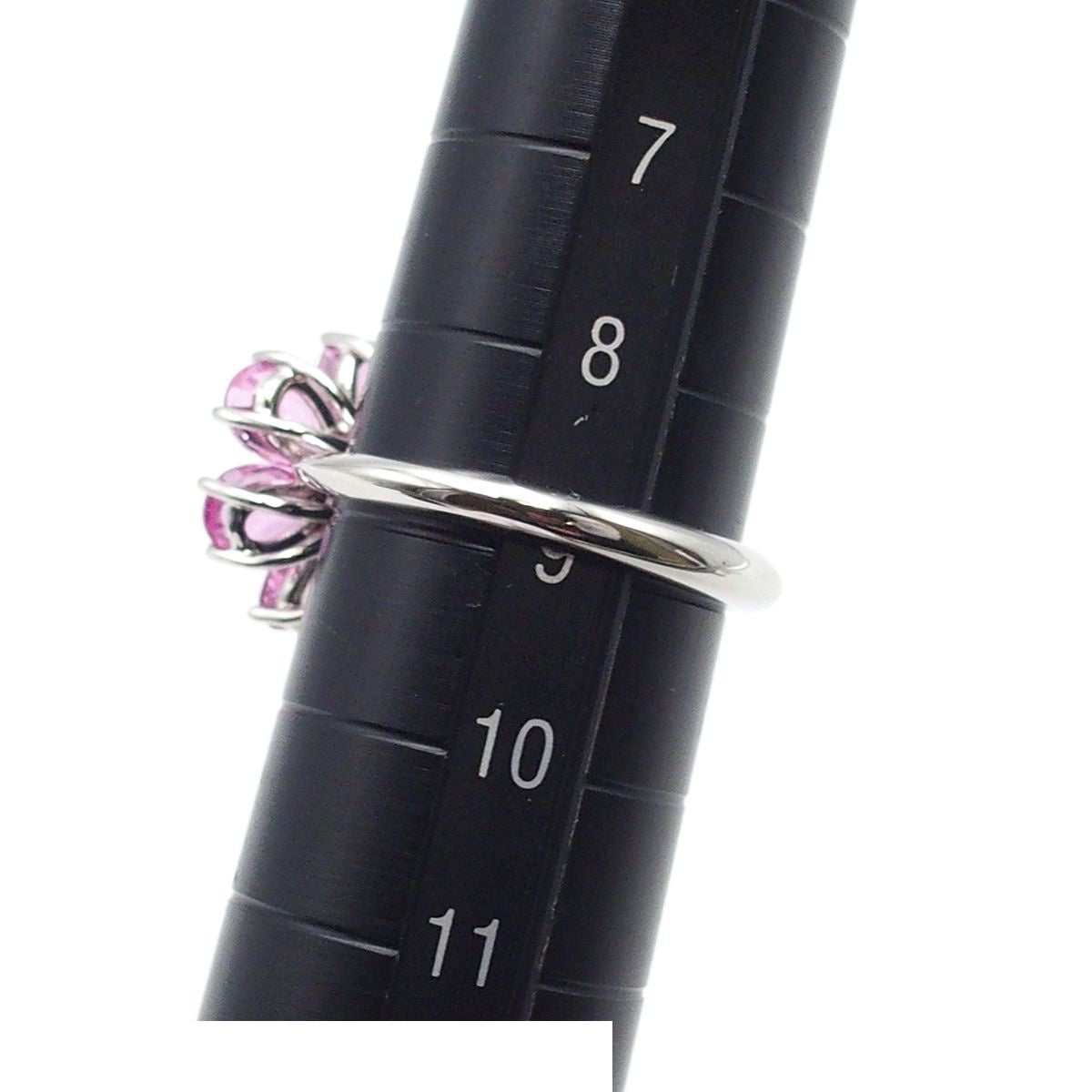 Harry Winston Forget Me Not Pink Sapphire Diamond Ring — view 8