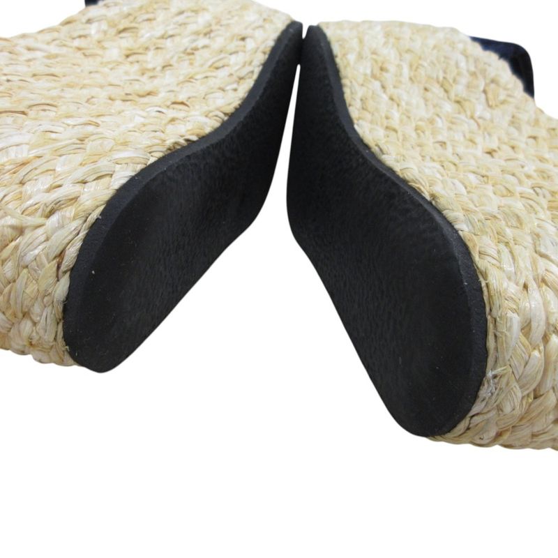 Celine Espadrille Platform Sandals 37 Equivalent to 23.5cm (9.25in) Black Navy