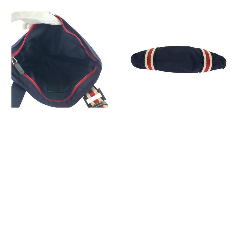 Gucci Crest Navy Red Black Hardware Nylon 189662 Shoulder Bag Sakosh Men 504615