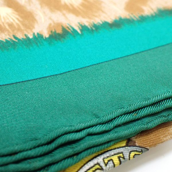 Hermes 90 Casques Et Plumets Green Faceless Helmet Green Silk Hermes