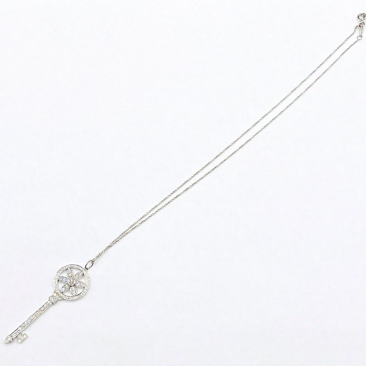 Tiffany & Co Daisy Key Diamond Platinum Necklace 40.5 cm — view 8