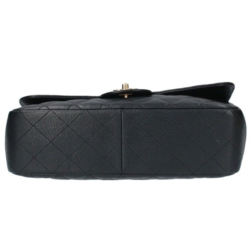 Chanel Deca Matelasse 30 Caviar Skin Single Flap Chain Shoulder Bag Women 30