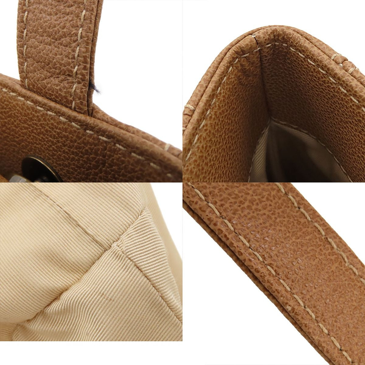 Chanel Tote Bag Camel Gold Caviar Leather CC Logo — view 8