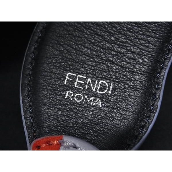 Fendi Strap Suede Leather Bag Shoulder Light Blue Red — view 4