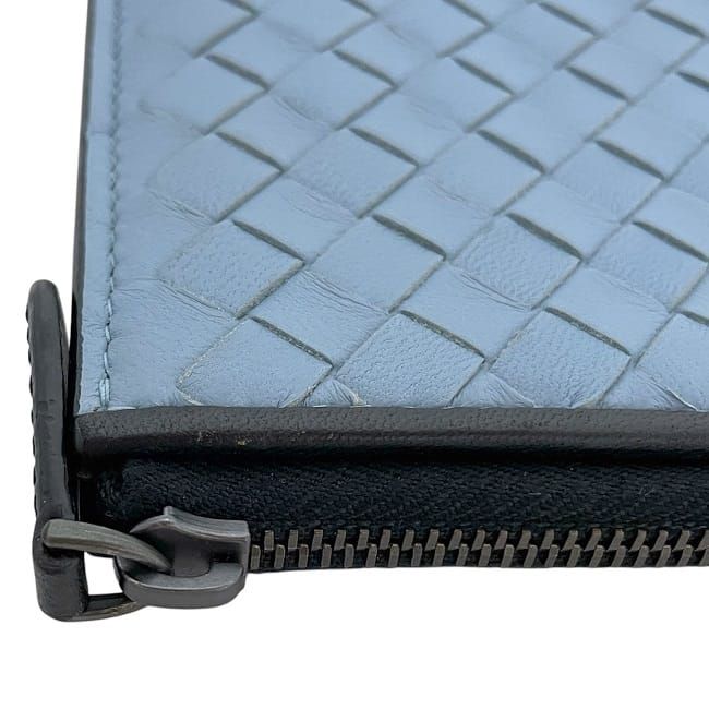Bottega Veneta Lshaped Zipper Document Case Blueblack
