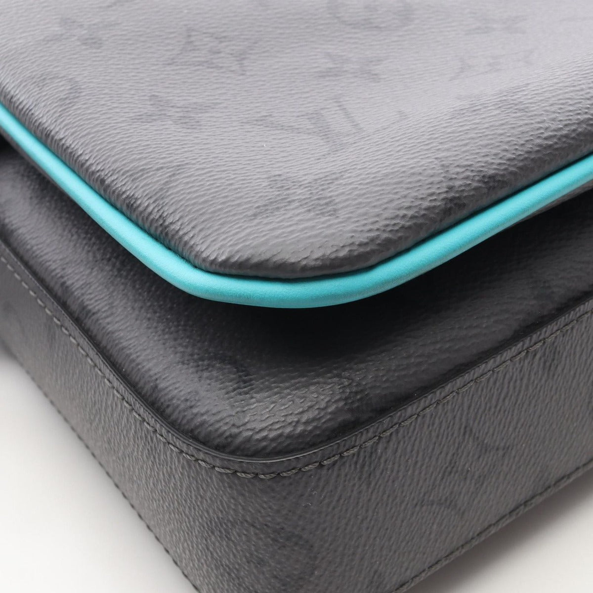 Louis Vuitton Shoulder Bag Trio Messenger Turquoise Canvas Gray Black Blue — view 7