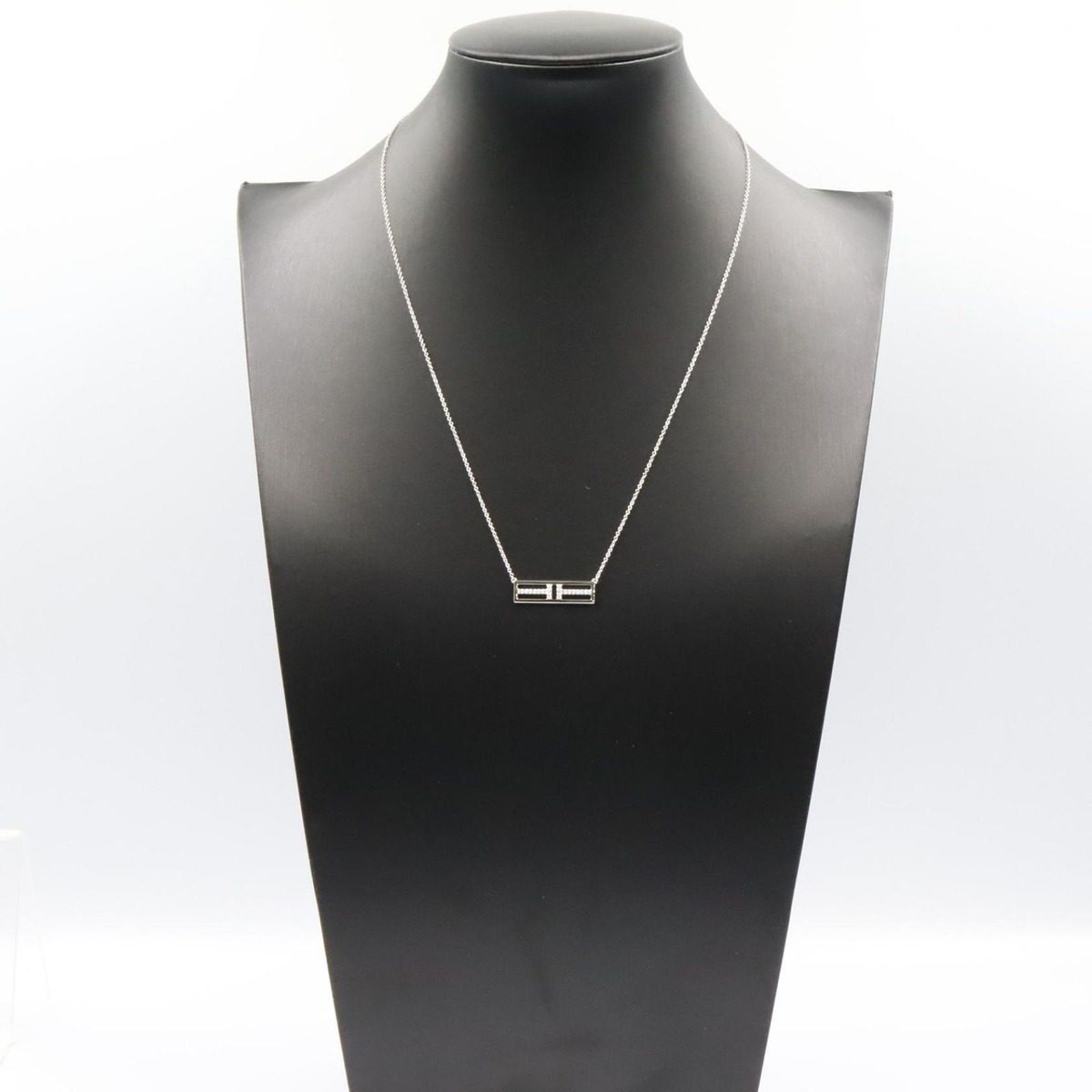 Tiffany & Co Necklace T-open Horizontal Diamond 40 18k White Gold — view 8