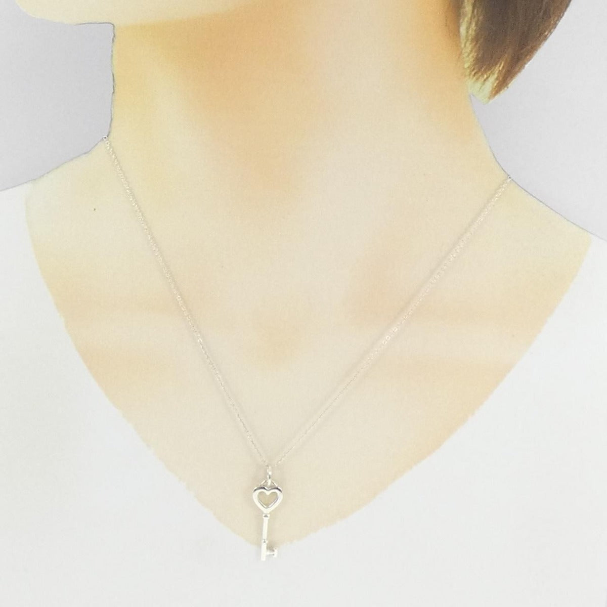 Tiffany & Co Heart Key Mini Necklace — view 6