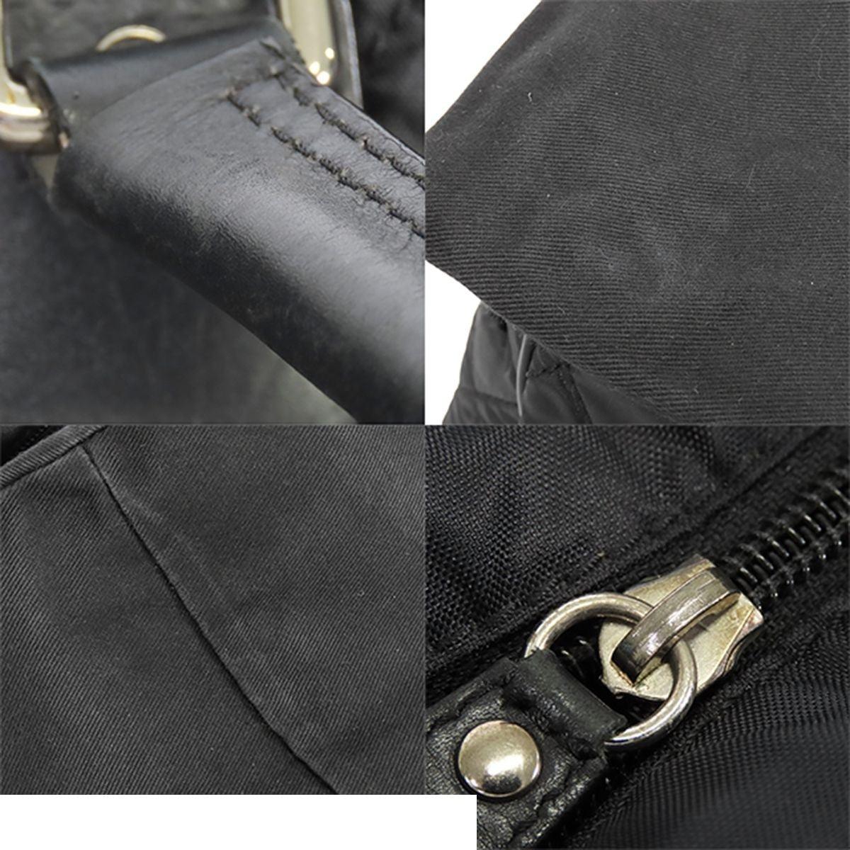 Chanel Paris New York Line Tote Bag Black Silver Nylon Leather — view 8