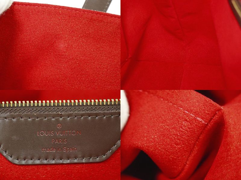 Authentic Louis Vuitton LV Hampstead MM Damier Ebène Tote Handbag Brown N51204