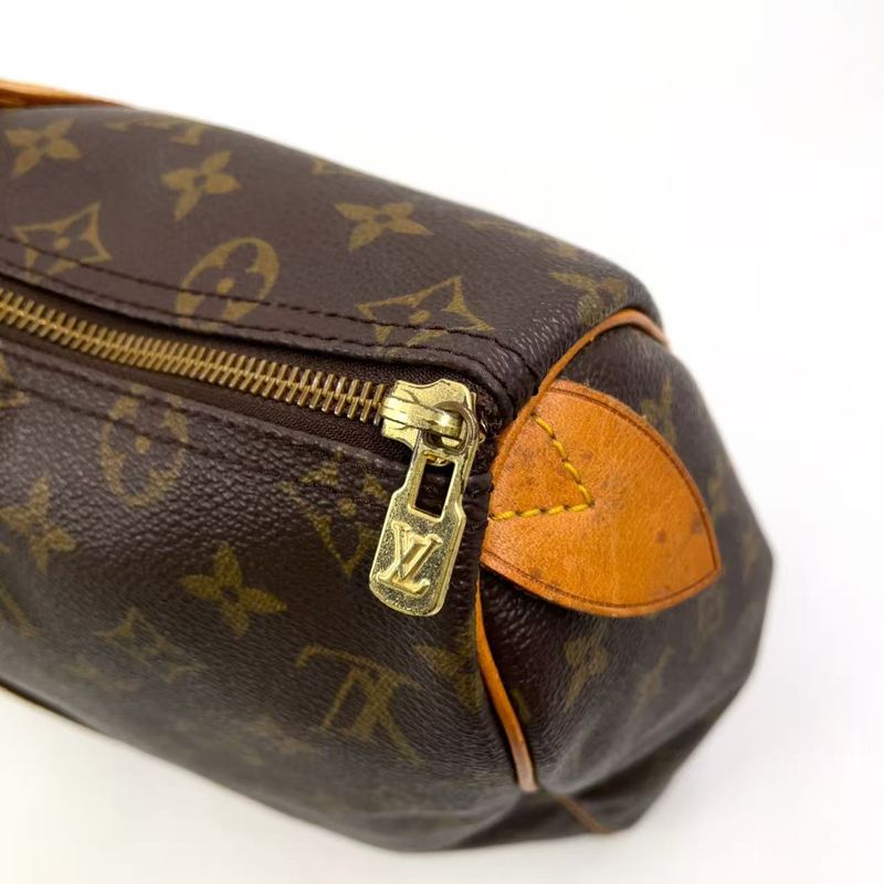 Louis Vuitton Flannery 45 Monogram Leather × PVC Brown Shoulder Bag Gold M51115