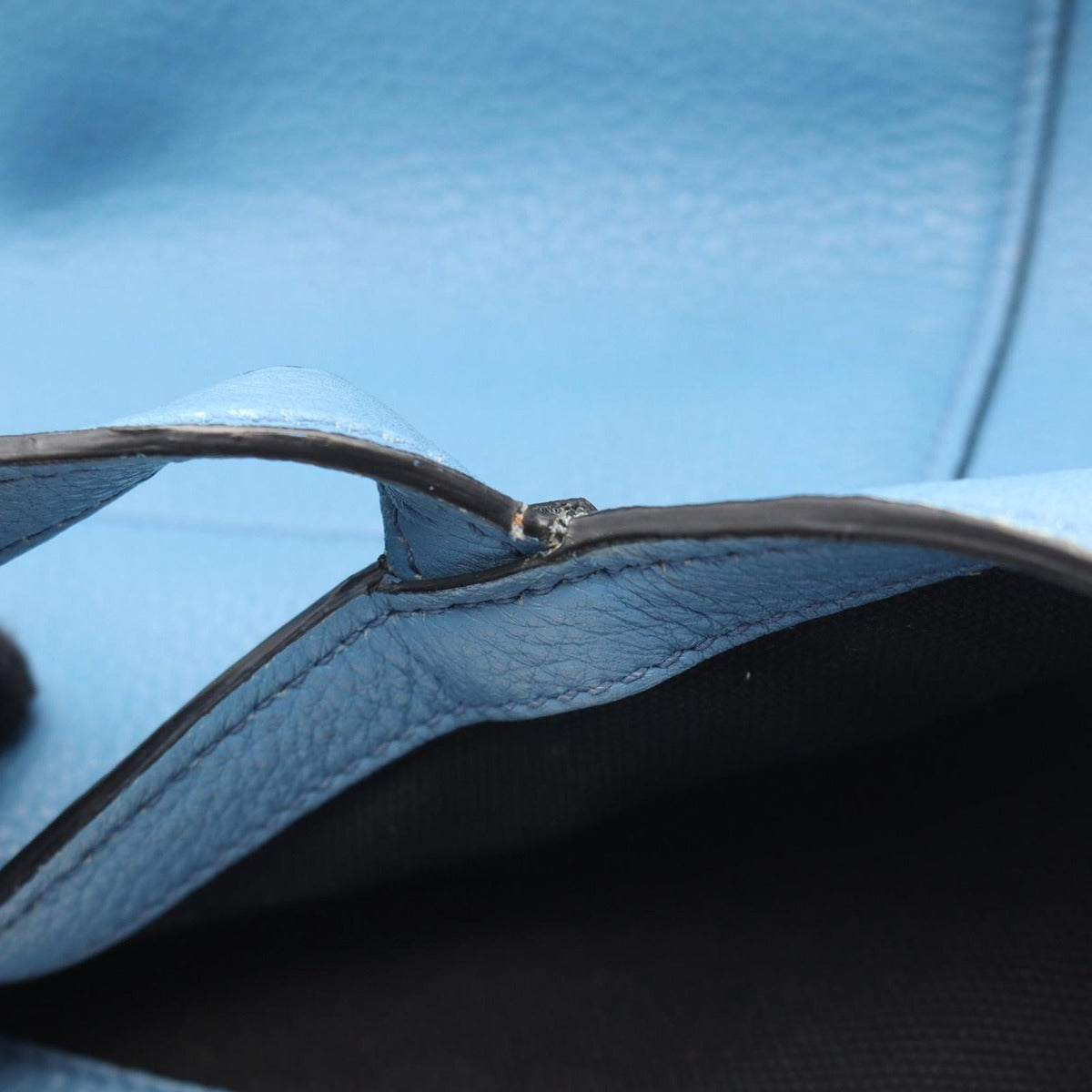 Prada Tote Vitello Phenix Light Blue Leather — view 15