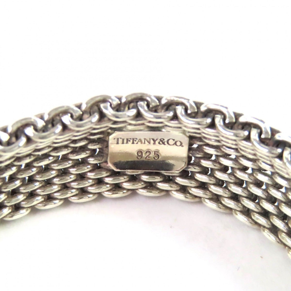 Tiffany & Co. Somerset Mesh 925 Bangle Bracelet Silver — view 6