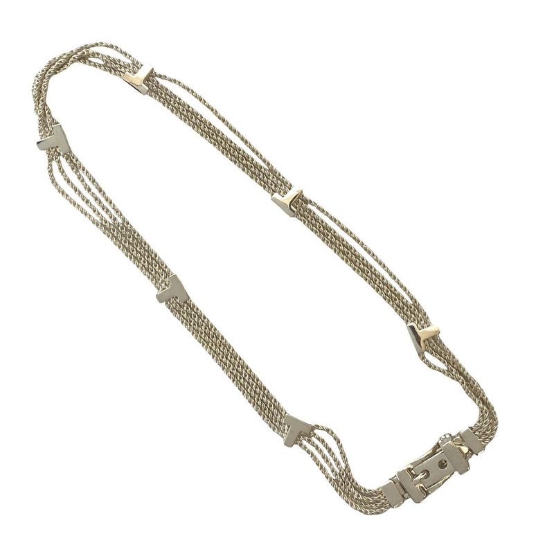 Tiffany & Co T Rope Belt Necklace Silver 925 Pendant Men