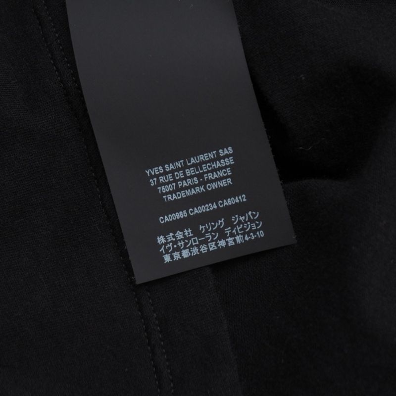 Saint Laurent Paris Short Sleeve T-shirt Size XS Print Cut And Sewn Car Made In