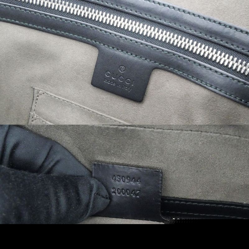 Gucci GG Supreme 2way Briefcase 450944 Bag Beige Black PVC Leather