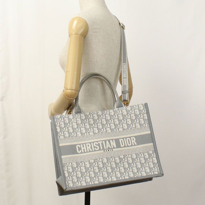 DIOR Bag Medium Book Tote Bag Jacquard Women's