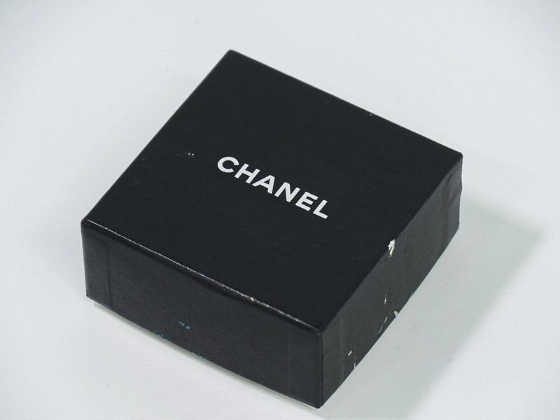 Authentic Chanel Coco Mark Multi-colored Stone Earrings GP Gold Plated Coco