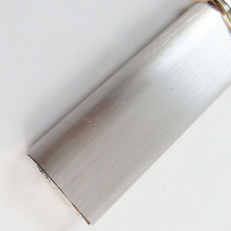 Cartier Trinity Hairline New Shape Roller Type Smoking Toy Gas Lighter Silver