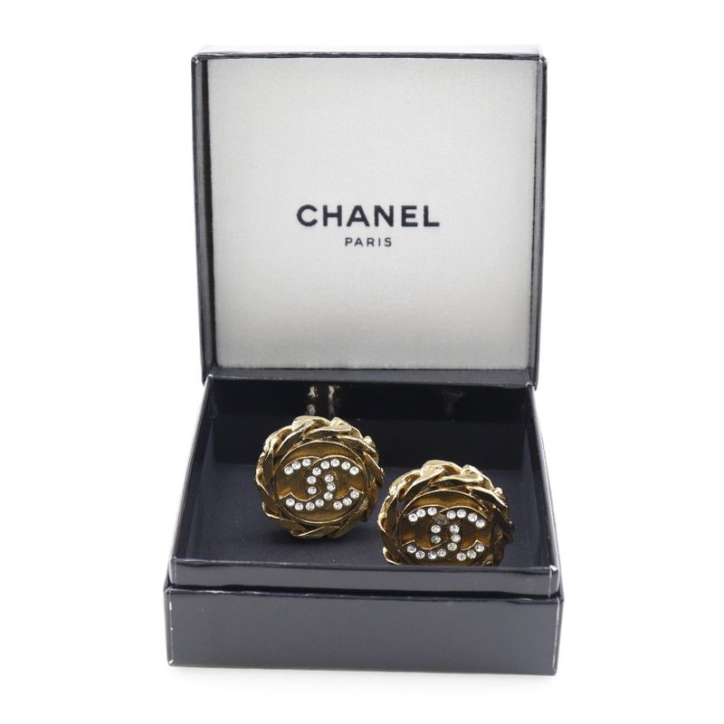 Chanel Coco Mark Chain Vintage Gold Plated And Rhinestone 23 Ladies 27.7g