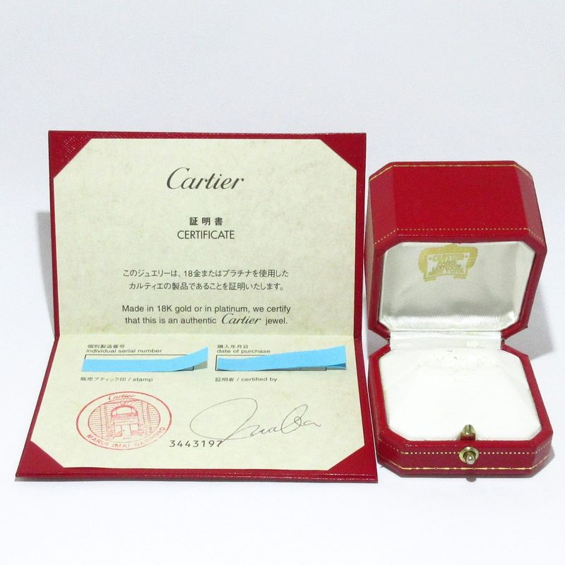 Cartier Ring 46 Hindu 18K White Gold X Diamonds 4P Diamonds