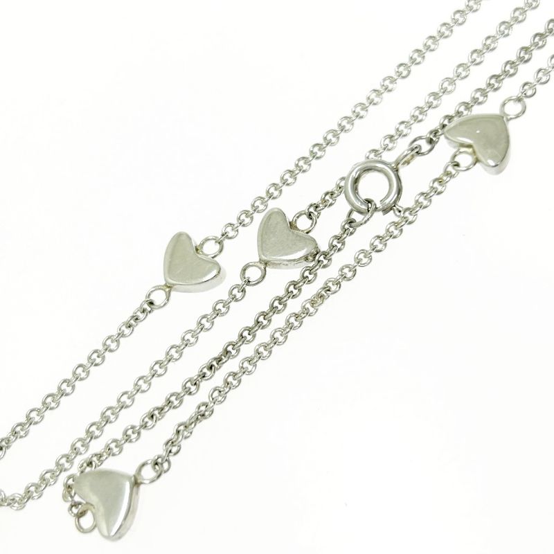 Tiffany & Co Silver Heart Link Lariat Necklace 8.8g 925 Engraved 421321 Necklace