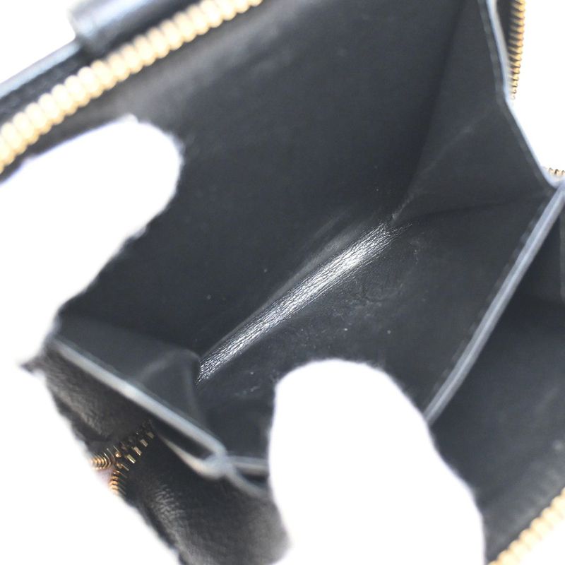 YVES Saint Laurent Yves Saint Laurent Compact Wallet Bifold Wallet Zipper Black