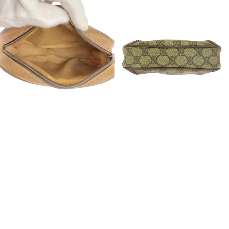 Gucci Vintage Sherry Line Beige Brown GG Supreme Canvas 89 02 066 Shoulder Bag