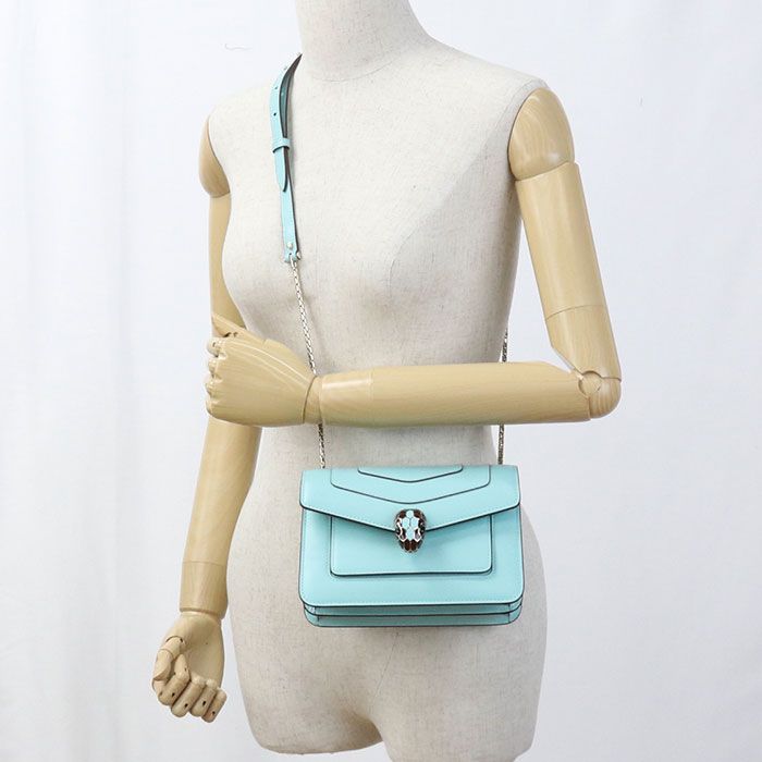 Bvlgari Bulgari Chain Serpenti Forever Crossbody Shoulder Bag Calfskin Ladies