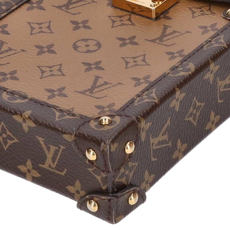 Louis Vuitton M67873 Pochette Trunk Vertical Monogram Reverse Shoulder Bag Women