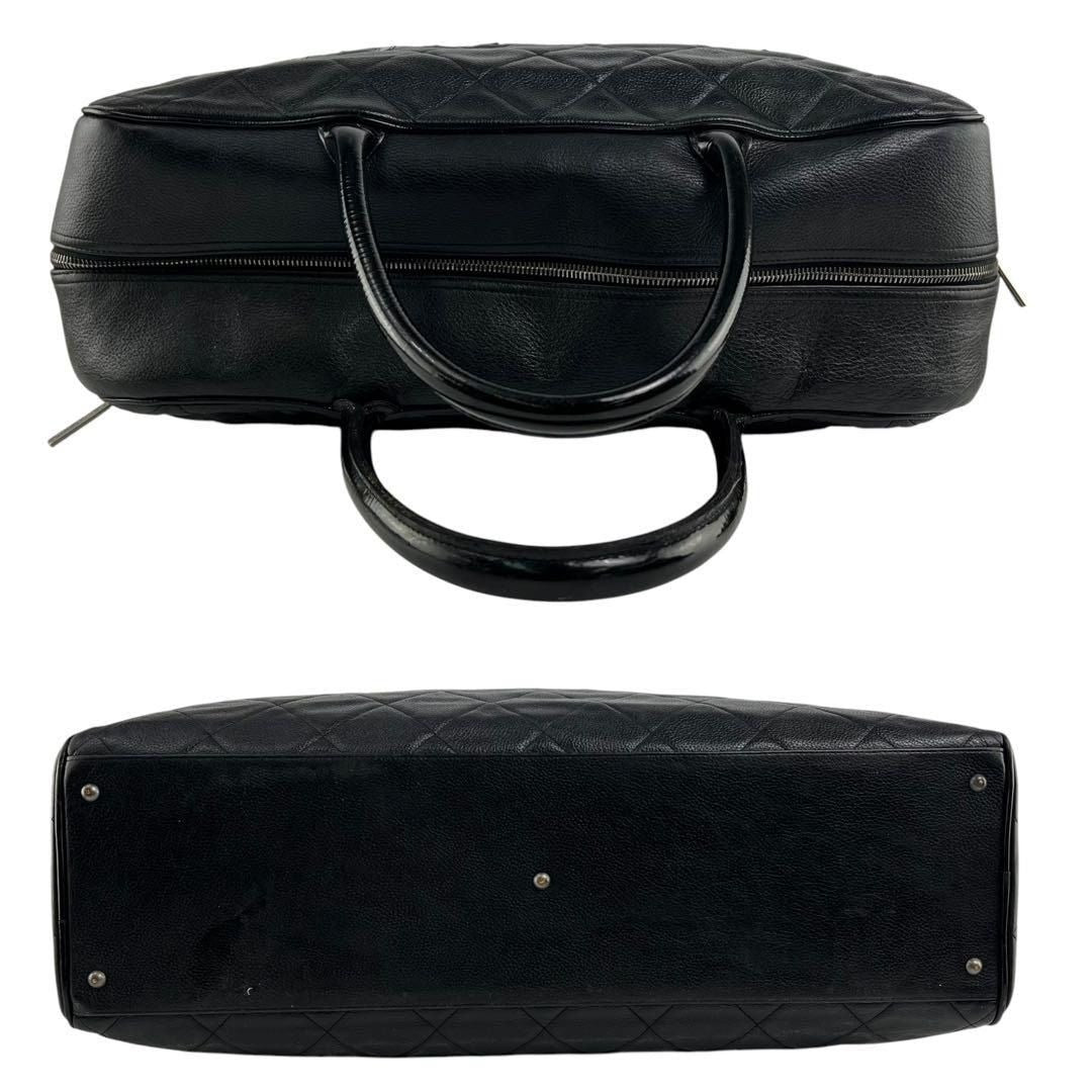 CHANEL CC Caviar XL Travel Bag Bowler Bag Tote Weekender Boston Duffle