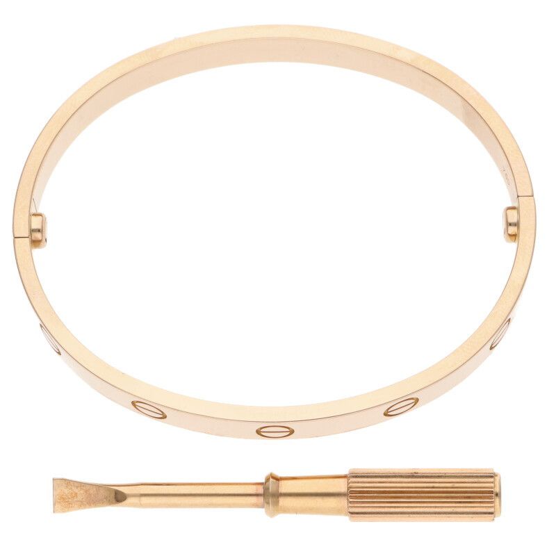Cartier LOVE Bracelet Love Bracelet 18K Pink Gold Love Bracelet Men's 17