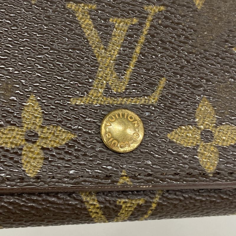 Louis Vuitton Wallet Monogram Porte Monnaie Zip M61735 Brown Ladies
