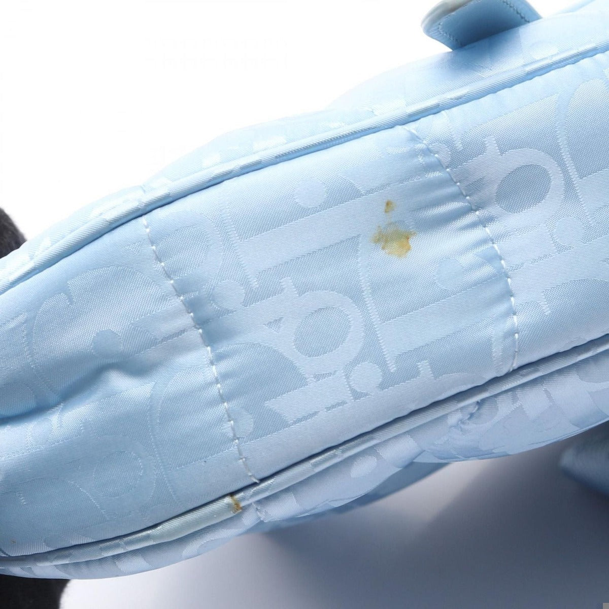 Dior Waist Bag Body Erl Saddle Oblique Light Blue Nylon Leather — view 8
