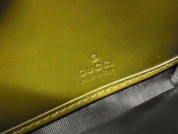 Gucci 324233 Leather Belt Motif Folded Long Wallet Women Khaki Bp1211