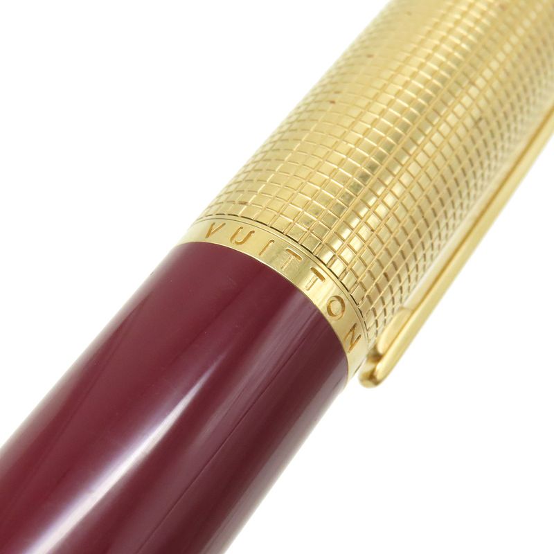 Louis Vuitton Ballpoint Pen Dog Lacquer GP Lacquer Bordeaux X Gold Black Ink