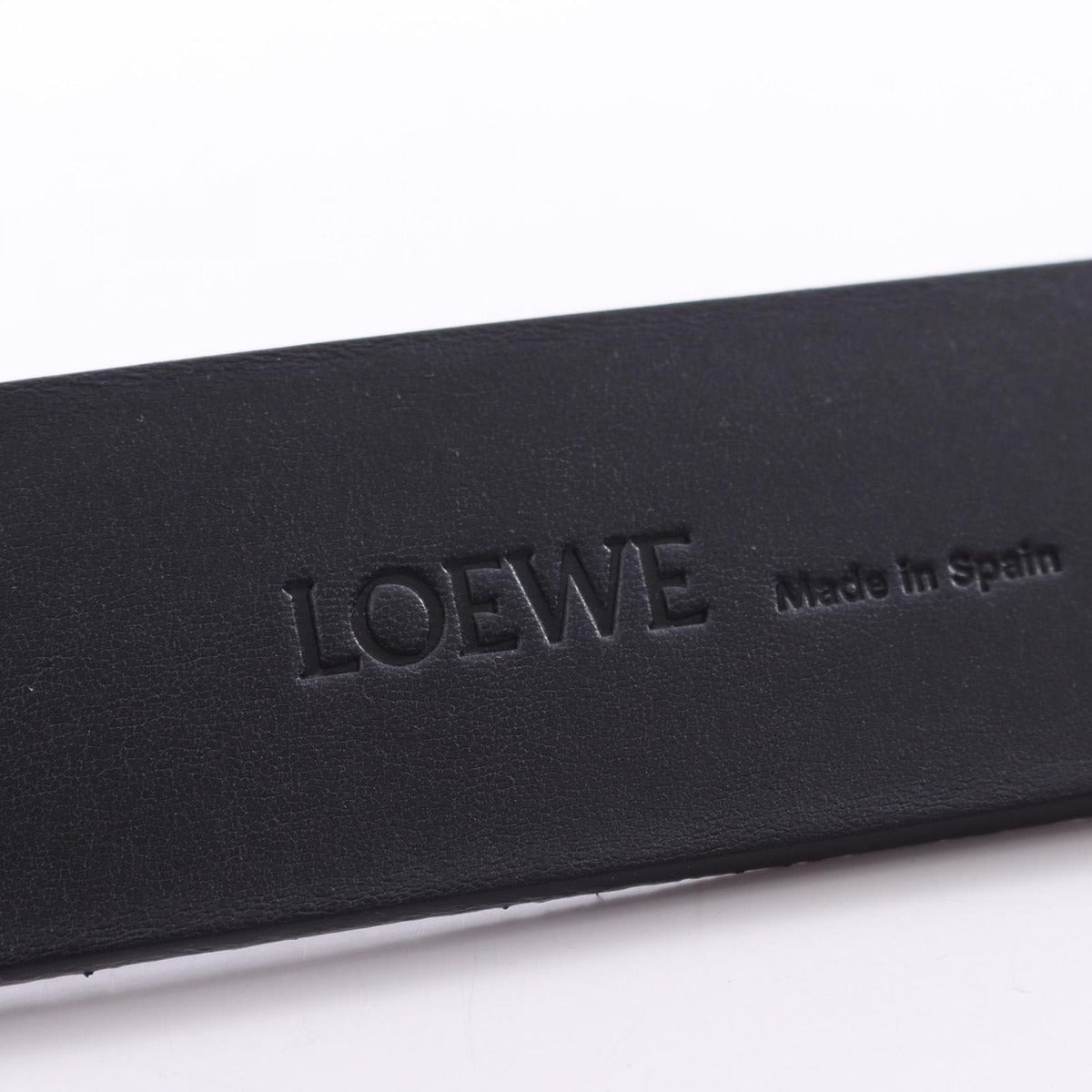 Loewe Belt Chunky Anagram Dark Navy Leather — view 4