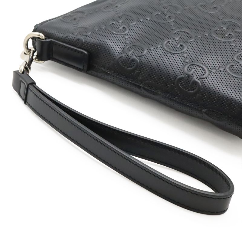 Gucci Jumbo GG Medium Crossbody Bag Shoulder Bag Clutch Bag Leather Black