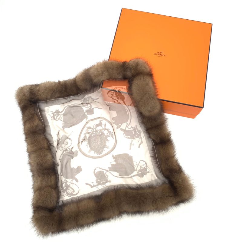 Top Quality Very Rare Hermes Sable Scarf