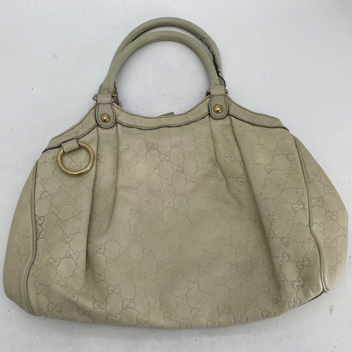 Gucci Handbag Ski GG Leather White Abbey Formal Travel — view 14