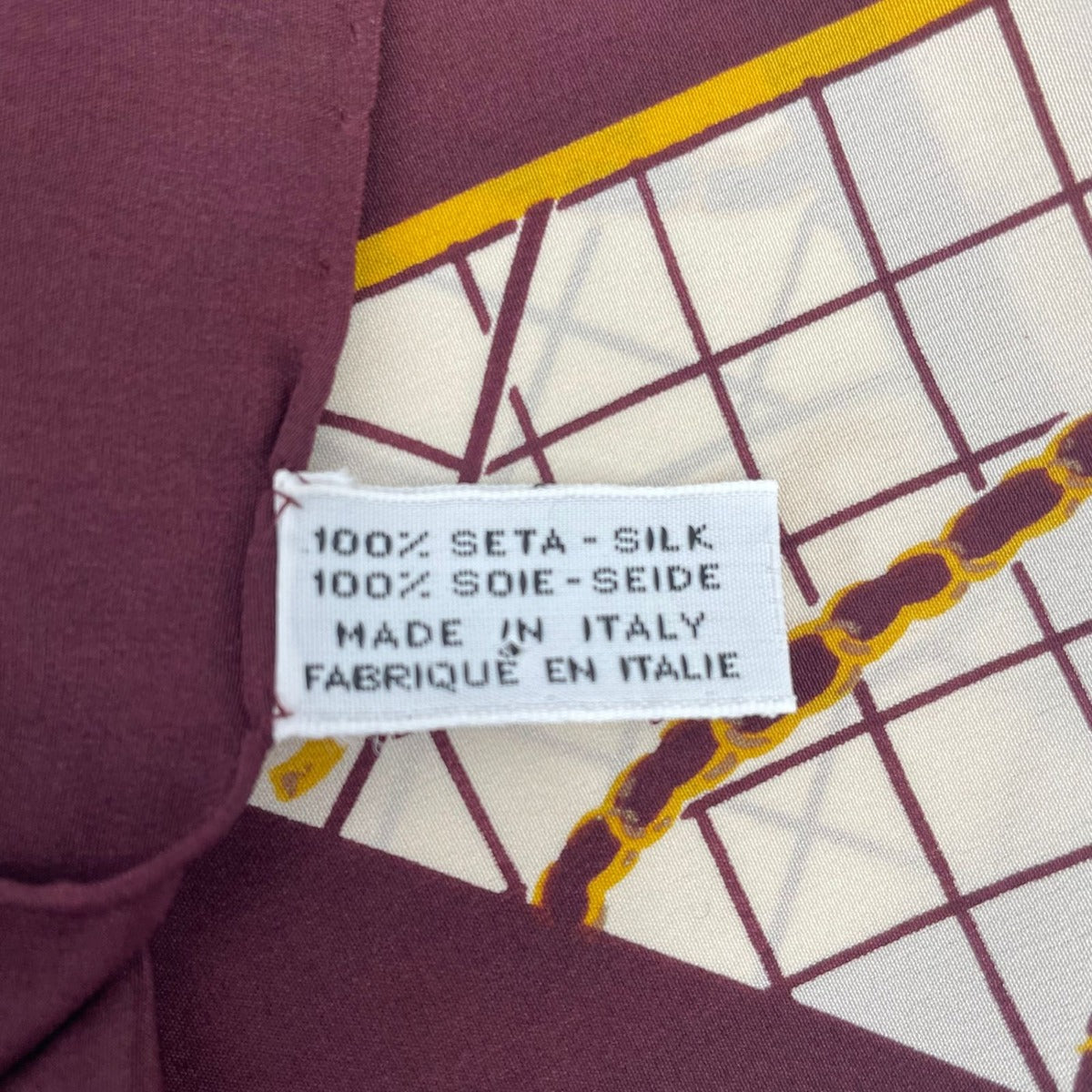 Chanel Scarf Silk Mademoiselle Quilted Pattern CC Logo Purple X — view 9