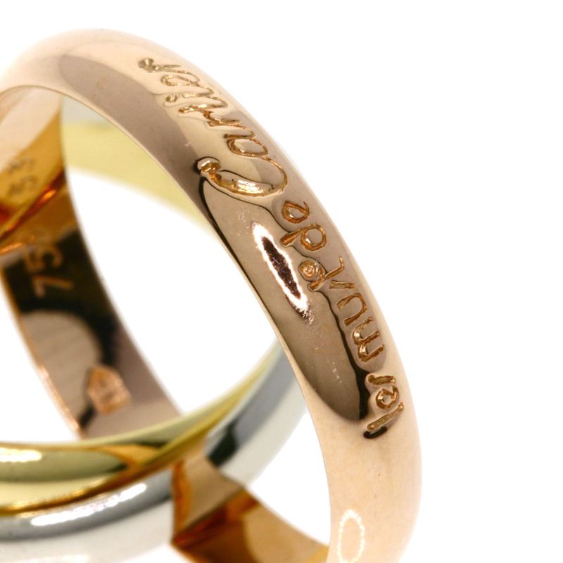 Cartier Trinity #53 Ring 18K Yellow Gold 18K White Gold 18K Pink Gold Ladies