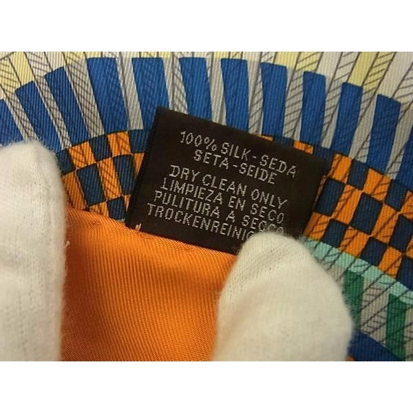 Hermes Scarf Carre 90 Multicolor 100% Silk Lanternes Ballons Et Cocardes — view 6