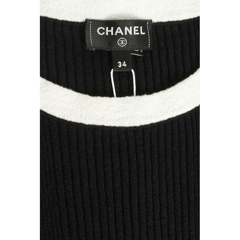 Chanel Short Sleeved Knit with Coco Mark 34 — view 3