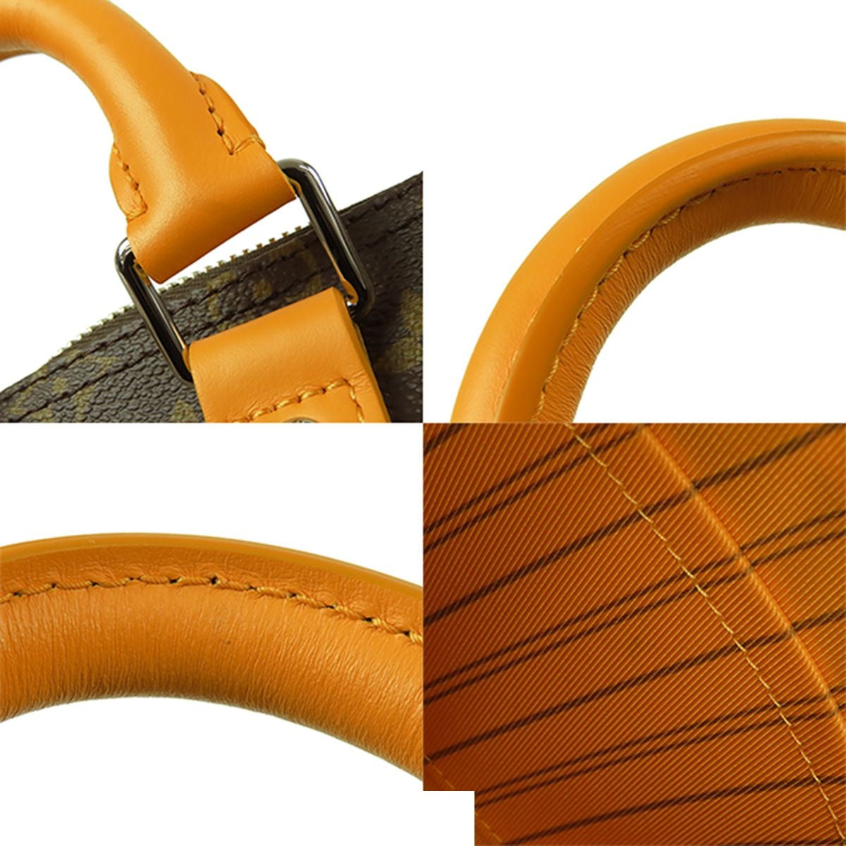 Louis Vuitton Keepall Bandouliere 25 Brown Saffron Yellow Monogram Macassar — view 8
