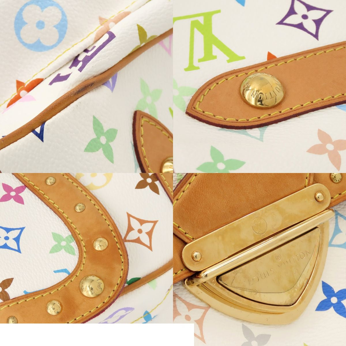 Louis Vuitton Rita Blanc Monogram Multicolor 2-Way Shoulder Bag — view 8