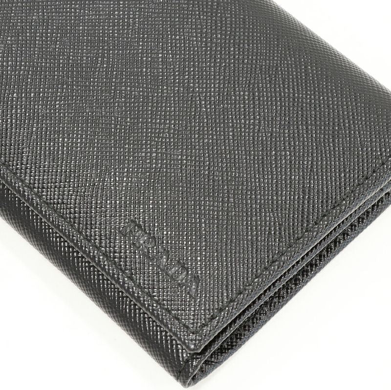 Prada Coin Case Card Case Saffiano Calf Black Nero