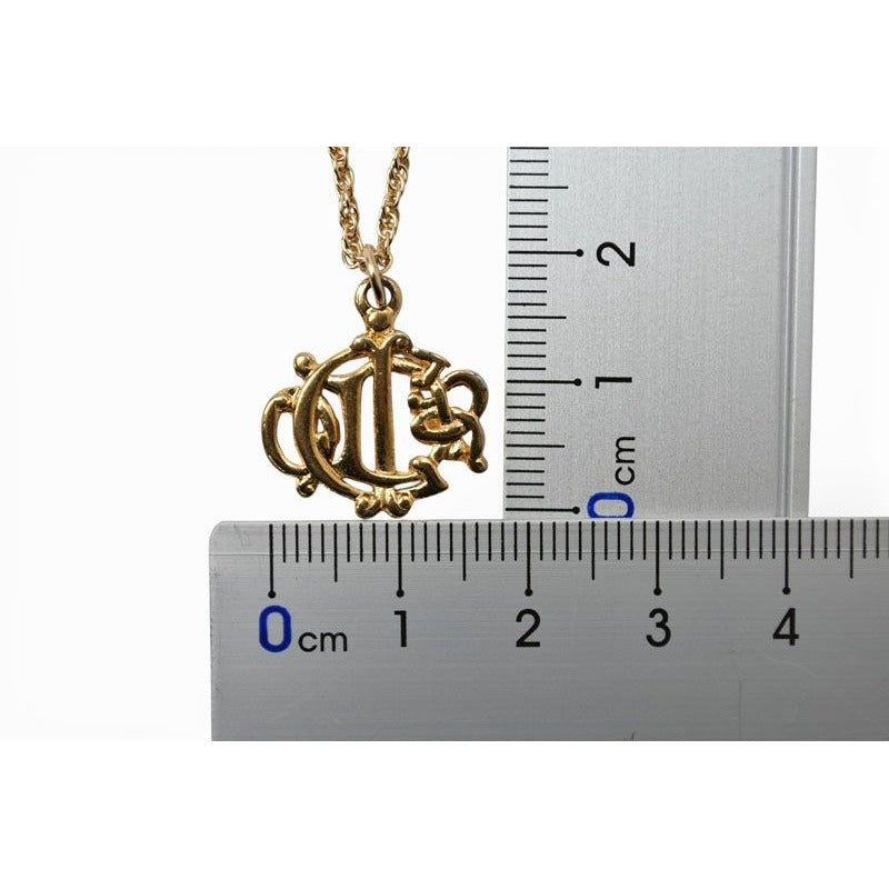 Dior Christian Necklace Vintage Emblem Gold — view 6