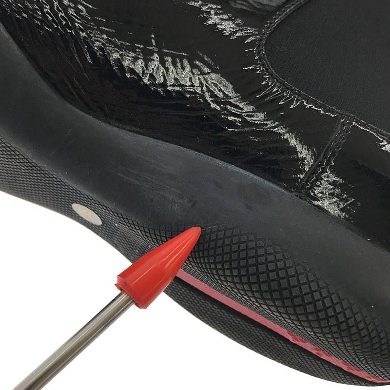 Prada Sport - Enamel Side Gore Short Boots - 35 - Black - Women