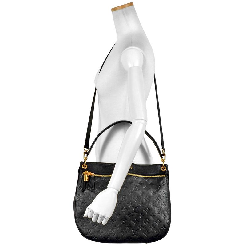Louis Vuitton Spontini 2WAY Shoulder Bag Monogram Empreinte M42819 Black Gold